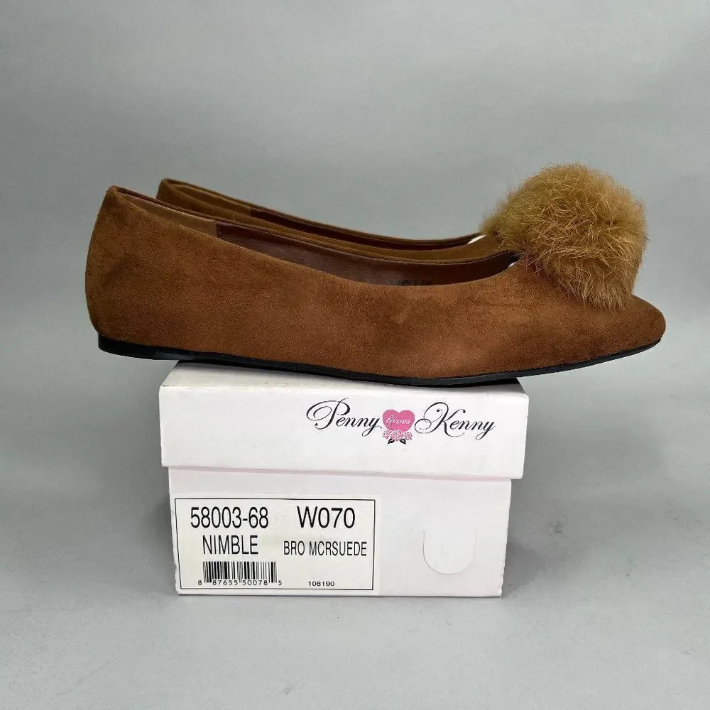 Penny Loves Kenny Shoes Women's Size‎ 7 Brown Nimble Slip On Ballet Flats